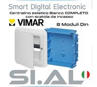 Quadro elettrico Centralino da Incasso Estetico 8 Moduli Bianco con Scatola DIN