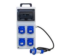 Quadro elettrico centralino monofase 4 prese IP67 elettricità cantiere 74055