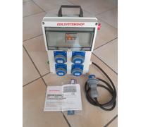 QUADRO ELETTRICO DA CANTIERE 4 PRESE MONOFASE 3 KW. + FUNGO + BULLONE DI TERRA