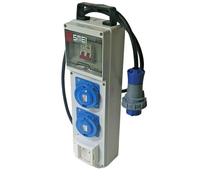 QUADRO ELETTRICO DA CANTIERE-n.2 prese Monofase 2P+T 16A+1 schuko/biv. 10/16A