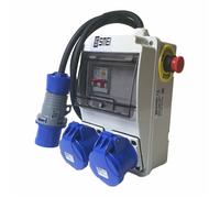 Quadro Elettrico da Cantiere n.2 prese Monofase 2P+T 16A IP44+Emergenza.