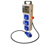 Quadro Elettrico da Cantiere n.3 prese Monofase 2P+T 16A IP67+Emergenza.