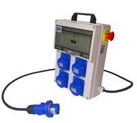 Quadro Elettrico da Cantiere n.4 prese Monofase 2P+T 16A IP67+Emergenza.