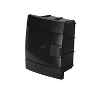 Quadro Elettrico da Incasso 1 File per 4 Moduli 104x140x173 mm IP40 - Nero Scatola di Distribuzione in ABS - Centralino per Impianti Elettrici da Interno - Horoz Electric