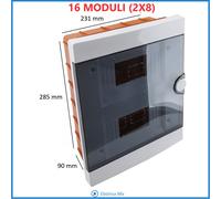 Quadro Elettrico da Incasso 2 4 6 8 9 12 24 36 Moduli Posti Din IP40 Centralino