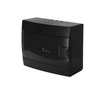 Quadro Elettrico da Parete 1 File per 8 Moduli 104,5x215,5x173,5 mm IP40 - Nero Scatola di Distribuzione in ABS - Centralino per Impianti Elettrici da Interno - Horoz Electric