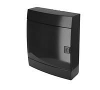 Quadro Elettrico da Parete 2 File per 24 Moduli 112,5x286x340,5 mm IP40 - Nero Scatola di Distribuzione in ABS - Centralino per Impianti Elettrici da Interno - Horoz Electric