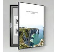 Quadro Elettrico Decorativo Con Cornice Nera,Cornice Decorativa Per Coperture Di Scatole Elettriche,Rivestimento Artistico Parete Per Contatore,Adatto A Soggiorno(Right,50cm*60cm(19.7*23.6in))