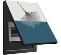 Quadro Elettrico Decorativo con Cornice Nera, Rivestimento Artistico a Parete per Contatore, Adatto a Soggiorno, Camera da Letto e Sala da Pranzo