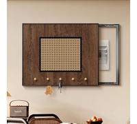 Quadro Elettrico Decorativo, Copertura Decorativa In Rattan Per Quadro Elettrico Con Gancio, Quadro Creativo Da Appendere Alla Parete Per Soggiorno, Ufficio(D,60 * 45cm)