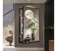 Quadro Elettrico Decorativo, Quadro Elettrico Da Appendere Alla Parete, Con Gancio Antiscivolo, Mobiletto Decorativo Per La Copertura Della Scatola Dei Fusibili(F,40 * 80CM)