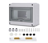 Quadro Elettrico Esterno 8 Moduli, IP65 Scatola Elettrica Con Accessori, Impermeabile Centralino per Esterni, Siti Industriali o in Altre Aree