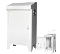 Quadro Elettrico Esterno, Cassetta per Contatore Elettrico, Serratura | Scatola Derivazione, Piastra Base Zincata Rimovibile, Aperture Ventilazione, Coperchio Superiore(Gray,46x25x80cm/18x10x31in)