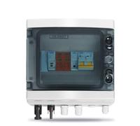 Quadro Elettrico Esterno,Consumer Unit Quadro di combinazione fotovoltaico solare con protezione contro i fulmini 1ingresso 1uscita DC 600V fusibile MCB SPD scatola impermeabile IP65(16A DC MCB)