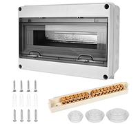 Quadro Elettrico Esterno, Scatola Elettrica da Esterno, Quadro Elettrico Interno di Distribuzione con 1 Fila, Quadro Elettrico 15 Moduli Impermeabile IP65, Scatola Elettrica da Parete per Giardino