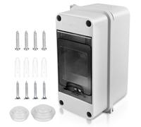 Quadro Elettrico Esterno, Scatola Elettrica da Esterno, Quadro Elettrico Interno di Distribuzione con 1 Fila, Quadro Elettrico 3 Moduli Impermeabile IP65, Scatola Elettrica da Parete per Giardino