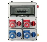 Quadro Elettrico Generale 380V VB - 2 Prese Monofase 16A + Prese Trifase 16A e 32A IP67 Interbloccate - Protezioni Magnetotermiche - 18 kW (380V CON PRESA 32A)
