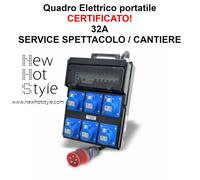 QUADRO ELETTRICO PORTATILE PER SERVICE CANTIERE 32A TRIFASE DIFFERENZIALE MT CEE