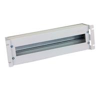 Quadro elettrico Rack 19" per interrutori, guida DIN, max 22 moduli, grigio