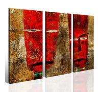 Quadro etnico Two etnic face stampa su tela canvas maschere etniche