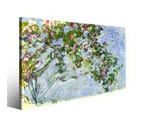 Quadro famoso Claude Monet Il Viale delle rose stampa su tela riproduzione