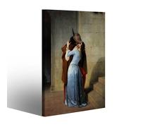 Quadro famoso Francesco Hayez Il bacio Brera Milano stampa su tela riproduzione