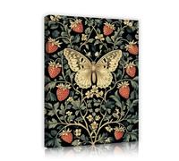 Quadro Farfalla Vintage Dipinto a Olio Antico Decorazione 70x91cm | Cornice interna stampe botaniche scure farfalle decorazione parete Gothic falena Cottagecore per studio