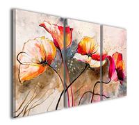 Quadro fiori Many Colors stampa su tela giallo, rosso verde arredamento moderno