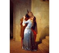 Quadro FRANCESCO HAYEZ Il Bacio Stampa su Mdf o Tela Swarovski Pannello Arredo