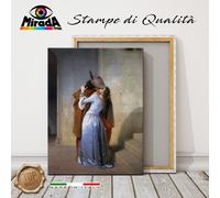 QUADRO Francesco Hayez Il Bacio STAMPA TELA CANVAS Milano amore Brera donna uomo