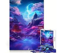 Quadro giapponese al neon, puzzle per ragazzi, 1000 pezzi, gioco intellettuale, rilassante, di qualità, regalo stagionale (38x26cm)