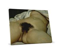 Quadro - Gustav Courbet, L'Origine del Mondo - Stampa su Tela - Riproduzione Artigianale Digitalizzata - Pronto da Appendere, 80x100 cm