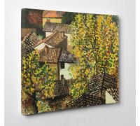 Quadro Guttuso Autunno Stampa Fine Art su Tela Cotone Vernice Pennellate