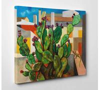 Quadro Guttuso Fichi d'India Stampa su TELA Cotone Vernice Pennellate