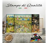 QUADRO Hieronymus Bosch Il giardino delle Delizie STAMPA TELA CANVAS iconografia