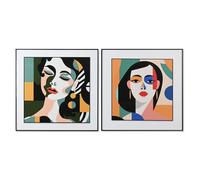Quadro Home ESPRIT Alluminio Legno MDF 80 x 3,5 x 80 cm
