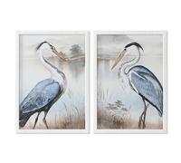E_0002_S3057986 Home Esprit Quadro Home ESPRIT Azzurro Bianco Uccello Orientale