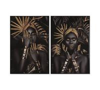 Home ESPRIT Quadro Moderno Africano 80 x 3,5 x 120 cm (2 Pezzi)