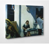 ✂️Quadro Hopper The Barber Shop Stampa su Tela Canvas Cotone Vernice Pennellate