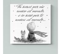 Quadro Il piccolo principe con frase |Q853| Stampa su tela moderna per Camerette