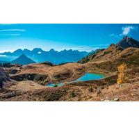 Quadro in alluminio composito 120 x 70 cm: una giornata di sole autunno nelle Alpi carniche in Friuli Venezia-Giulia, Italia (148520556)