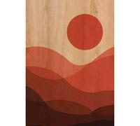 Quadro in legno Wood Art desert sunset 47x67 cm Multicolor