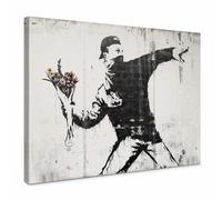 Tela d'artista - Stampa artistica nera e grigia - 70x50 cm orizzontale - Decorazione murale di qualità - Quadro su telaio