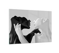 Quadro su Vetro 100x70cm Nero bianco statua Stampe Immagini Moderni Murale