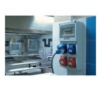 QUADRO INDUSTRIALE STAGNO IP65 GRIGIO 8 MODULI PER 4 PRESE ELETTROCANALI EC69023