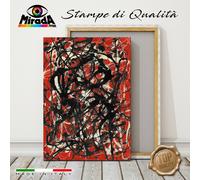 QUADRO Jackson Pollock, Free Form STAMPA TELA CANVAS ARTE ASTRATTO MACCHIE COLOR