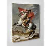 Quadro Jacques-Louis David Napoleone a Cavallo Stampa su Tela Vernice Pennellate