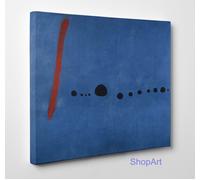 Quadro Joan Mirò Bleu Stampa su Tela Canvas Vernice Pennellate Effetto Dipinto