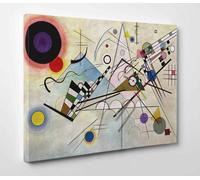 Quadro Kandinsky Composizione 8 Stampa di Pregio su Tela Vernice Pennellate