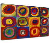 Quadro Kandinsky Prova di colore - kandisky studio colore - Colors studie Quadro stampa su tela canvas con telaio - scegli la dimensione da cm 50 a cm 170 (CM 140X108, QUADRO CON TELAIO IN LEGNO)